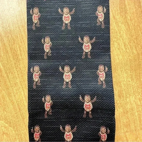 UMD Alumni Association Testudo Print Black and Red Tube Socks, One Size - Picture 4 of 9